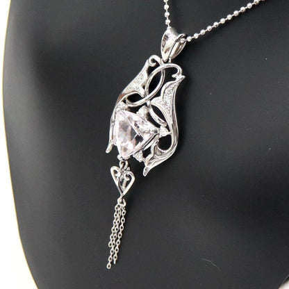 K18WGクンツァイトネックレス　K3.19ct　ネックレス長さ44cm　重量7.50ｇ(石の重量含む) レディース（中古）