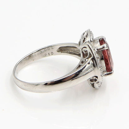 Pt900/K18トルマリンダイヤモンドリング　T2.40ct　D0.05ct　リングサイズ16号　重量6.52ｇ(石の重量含む)　レディース（中古）