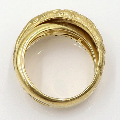 K18ダイヤデザインリング　D0.27ct　リングサイズ12号　重量10.95ｇ(石の重量含む)(中古)