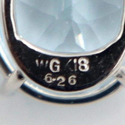 K18WGブルートパーズネックレス　BT6.26ct　ネックレス長さ39cm　重量3.79ｇ(石の重量含む) 　レディース(中古)