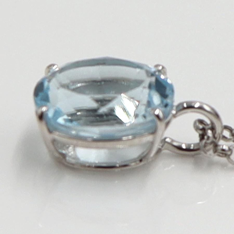 K18WGブルートパーズネックレス　BT6.26ct　ネックレス長さ39cm　重量3.79ｇ(石の重量含む) 　レディース(中古)