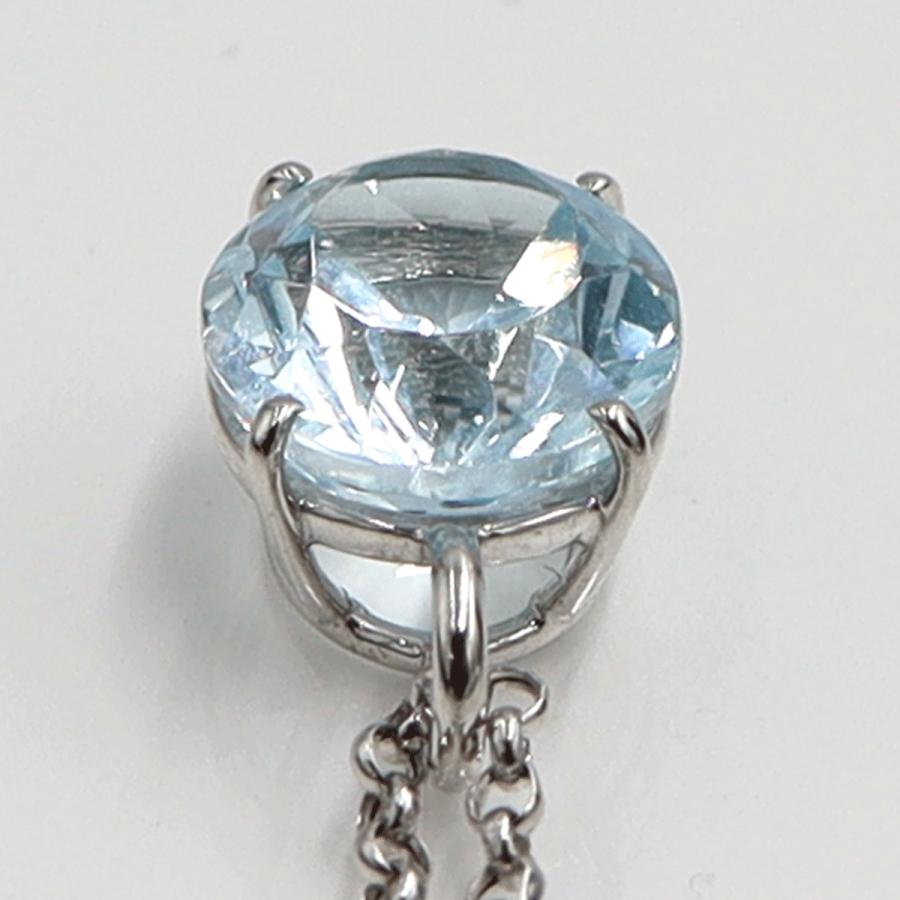 K18WGブルートパーズネックレス　BT6.26ct　ネックレス長さ39cm　重量3.79ｇ(石の重量含む) 　レディース(中古)