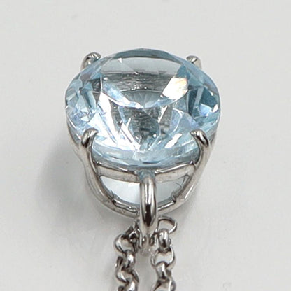 K18WGブルートパーズネックレス　BT6.26ct　ネックレス長さ39cm　重量3.79ｇ(石の重量含む) 　レディース(中古)