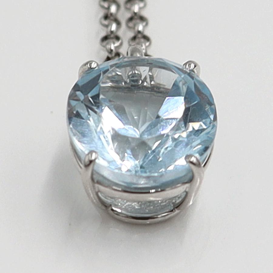 K18WGブルートパーズネックレス　BT6.26ct　ネックレス長さ39cm　重量3.79ｇ(石の重量含む) 　レディース(中古)