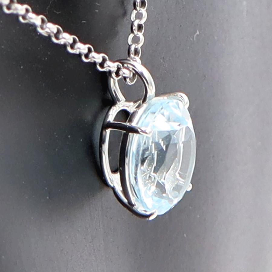 K18WGブルートパーズネックレス　BT6.26ct　ネックレス長さ39cm　重量3.79ｇ(石の重量含む) 　レディース(中古)