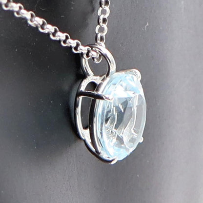 K18WGブルートパーズネックレス　BT6.26ct　ネックレス長さ39cm　重量3.79ｇ(石の重量含む) 　レディース(中古)