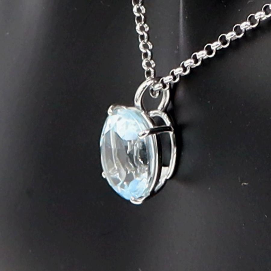 K18WGブルートパーズネックレス　BT6.26ct　ネックレス長さ39cm　重量3.79ｇ(石の重量含む) 　レディース(中古)