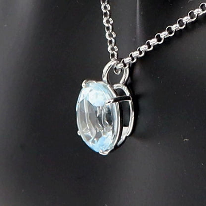 K18WGブルートパーズネックレス　BT6.26ct　ネックレス長さ39cm　重量3.79ｇ(石の重量含む) 　レディース(中古)