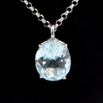 K18WGブルートパーズネックレス　BT6.26ct　ネックレス長さ39cm　重量3.79ｇ(石の重量含む) 　レディース(中古)