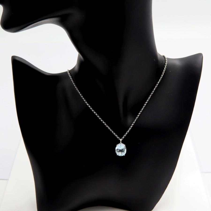 K18WGブルートパーズネックレス　BT6.26ct　ネックレス長さ39cm　重量3.79ｇ(石の重量含む) 　レディース(中古)