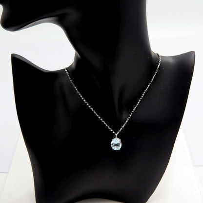 K18WGブルートパーズネックレス　BT6.26ct　ネックレス長さ39cm　重量3.79ｇ(石の重量含む) 　レディース(中古)