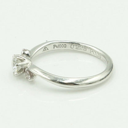 Pt1000ダイヤモンドリング　D0.228ct　P0.08ct　リングサイズ10号　重量3.71ｇ(石の重量含む)（中古）