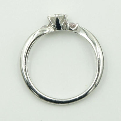 Pt1000ダイヤモンドリング　D0.228ct　P0.08ct　リングサイズ10号　重量3.71ｇ(石の重量含む)（中古）