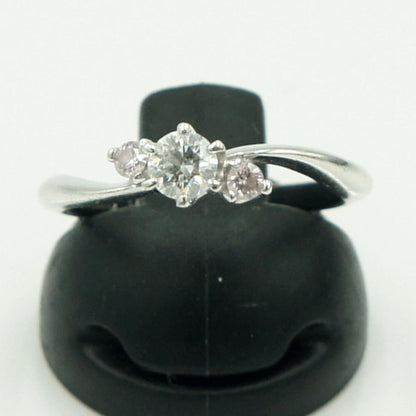 Pt1000ダイヤモンドリング　D0.228ct　P0.08ct　リングサイズ10号　重量3.71ｇ(石の重量含む)（中古）