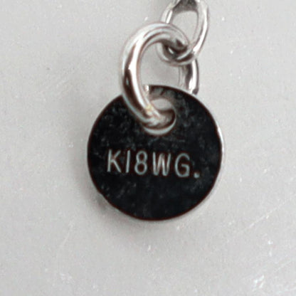 K18WGオパールペンダントネックレス　OP1.21ct　D0.15ct　ネックレス長さ44cm　重量3.76ｇ(石の重量含む)　レディース(中古)