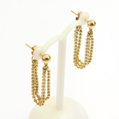 K18デザインピアス　重量3.26ｇ(両耳合計)　（中古）