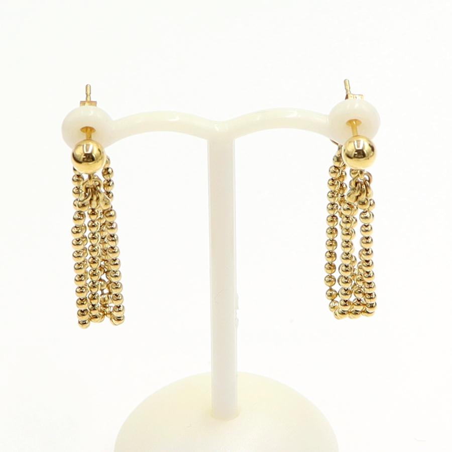 K18デザインピアス　重量3.26ｇ(両耳合計)　（中古）