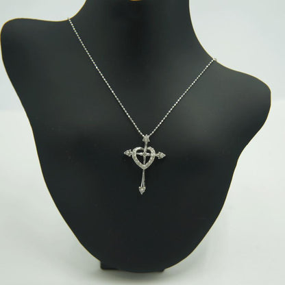 K18WGダイヤモンドネックレス　D0.30ct　チェーン長さ約40cm　重さ3.14ｇ（中古）