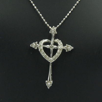 K18WGダイヤモンドネックレス　D0.30ct　チェーン長さ約40cm　重さ3.14ｇ（中古）