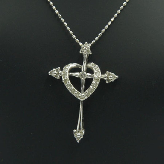 K18WGダイヤモンドネックレス　D0.30ct　チェーン長さ約40cm　重さ3.14ｇ（中古）