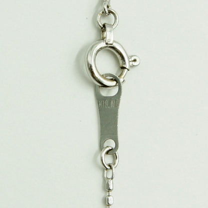 K18WGダイヤモンドネックレス　D0.30ct　チェーン長さ約40cm　重さ3.14ｇ（中古）