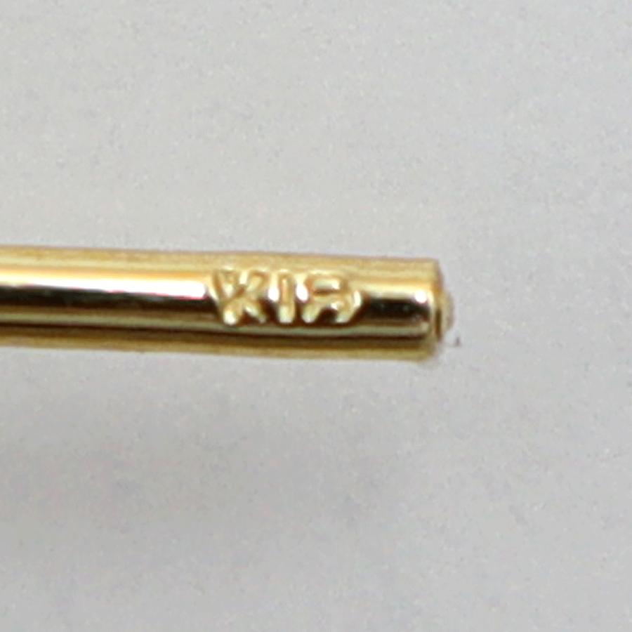 K18デザイン フープピアス　重量4.00ｇ(両耳合計)　（中古