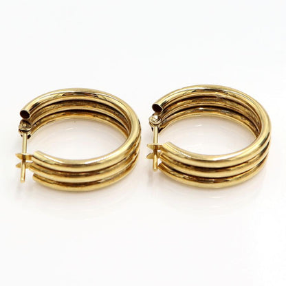 K18デザイン フープピアス　重量4.00ｇ(両耳合計)　（中古