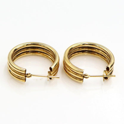 K18デザイン フープピアス　重量4.00ｇ(両耳合計)　（中古