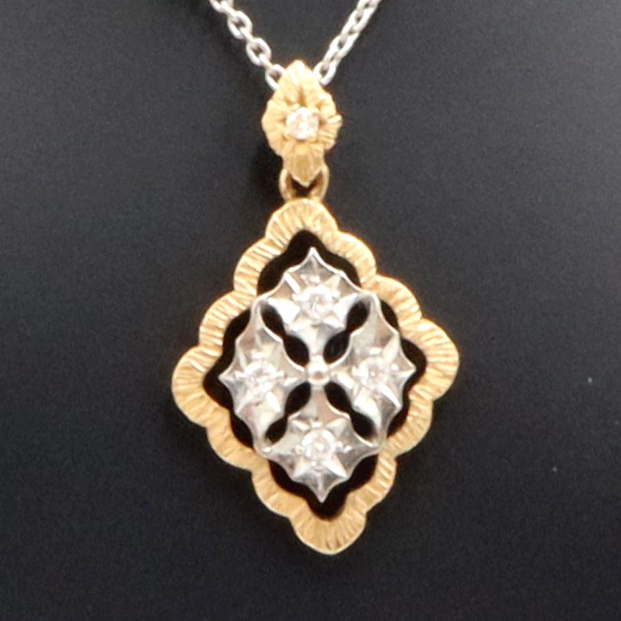 エトワジュエリー(et toi) K18WG/K18ダイヤモンドネックレス　ネックレス長さ40cm　重量3.98ｇ(石の重量含む)　レディース(中古)