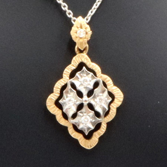 エトワジュエリー(et toi) K18WG/K18ダイヤモンドネックレス　ネックレス長さ40cm　重量3.98ｇ(石の重量含む)　レディース(中古)