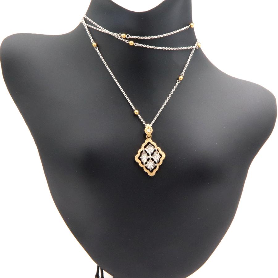 エトワジュエリー(et toi) K18WG/K18ダイヤモンドネックレス　ネックレス長さ40cm　重量3.98ｇ(石の重量含む)　レディース(中古)