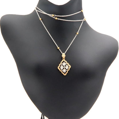 エトワジュエリー(et toi) K18WG/K18ダイヤモンドネックレス　ネックレス長さ40cm　重量3.98ｇ(石の重量含む)　レディース(中古)