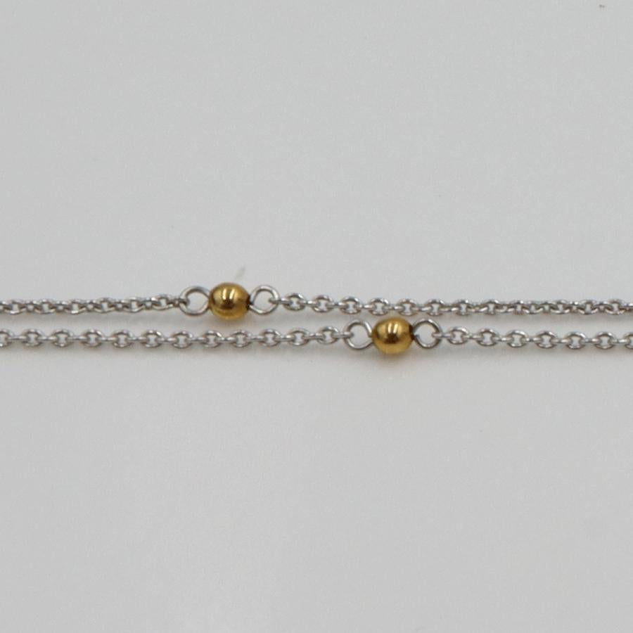 エトワジュエリー(et toi) K18WG/K18ダイヤモンドネックレス　ネックレス長さ40cm　重量3.98ｇ(石の重量含む)　レディース(中古)