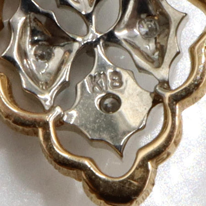 エトワジュエリー(et toi) K18WG/K18ダイヤモンドネックレス　ネックレス長さ40cm　重量3.98ｇ(石の重量含む)　レディース(中古)