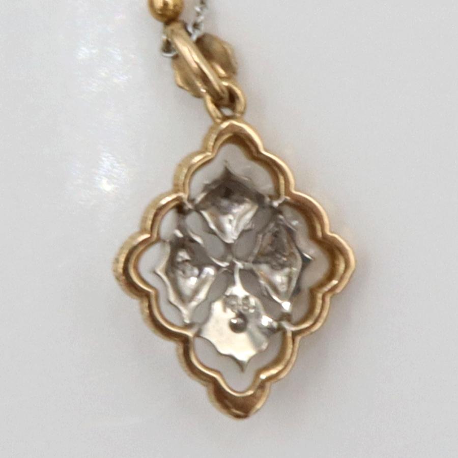 エトワジュエリー(et toi) K18WG/K18ダイヤモンドネックレス　ネックレス長さ40cm　重量3.98ｇ(石の重量含む)　レディース(中古)