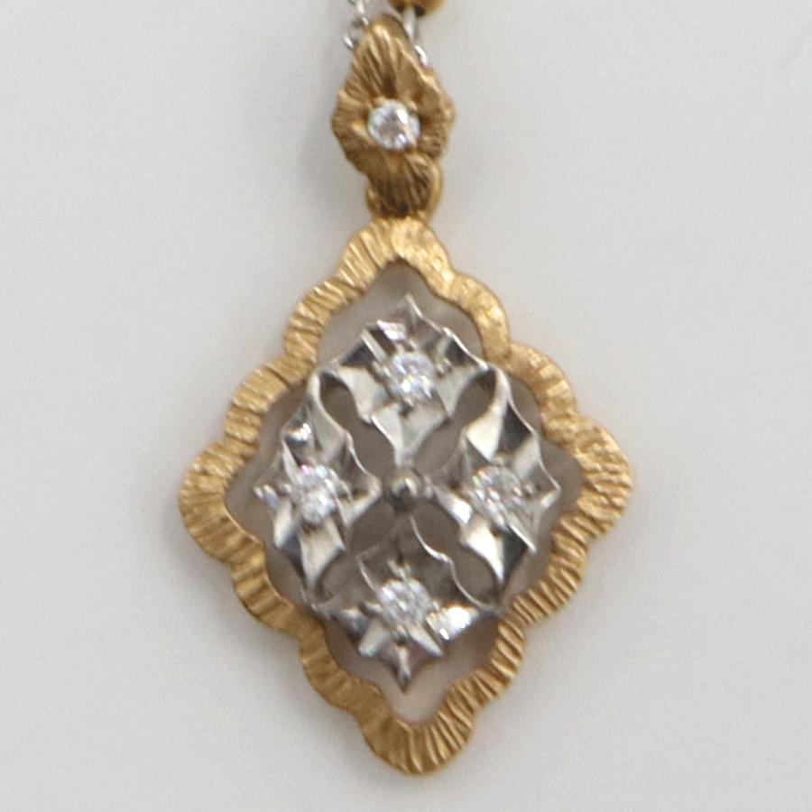 エトワジュエリー(et toi) K18WG/K18ダイヤモンドネックレス　ネックレス長さ40cm　重量3.98ｇ(石の重量含む)　レディース(中古)