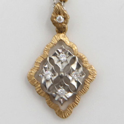 エトワジュエリー(et toi) K18WG/K18ダイヤモンドネックレス　ネックレス長さ40cm　重量3.98ｇ(石の重量含む)　レディース(中古)