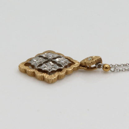 エトワジュエリー(et toi) K18WG/K18ダイヤモンドネックレス　ネックレス長さ40cm　重量3.98ｇ(石の重量含む)　レディース(中古)