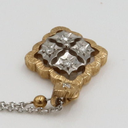 エトワジュエリー(et toi) K18WG/K18ダイヤモンドネックレス　ネックレス長さ40cm　重量3.98ｇ(石の重量含む)　レディース(中古)