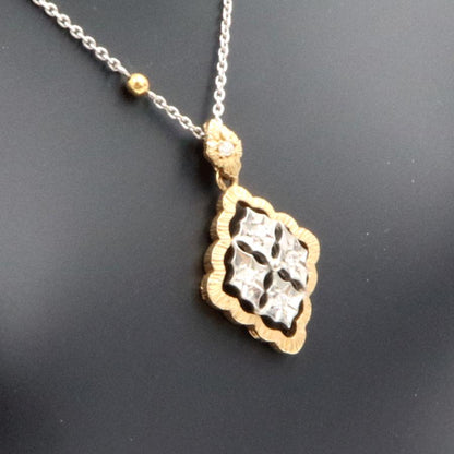 エトワジュエリー(et toi) K18WG/K18ダイヤモンドネックレス　ネックレス長さ40cm　重量3.98ｇ(石の重量含む)　レディース(中古)