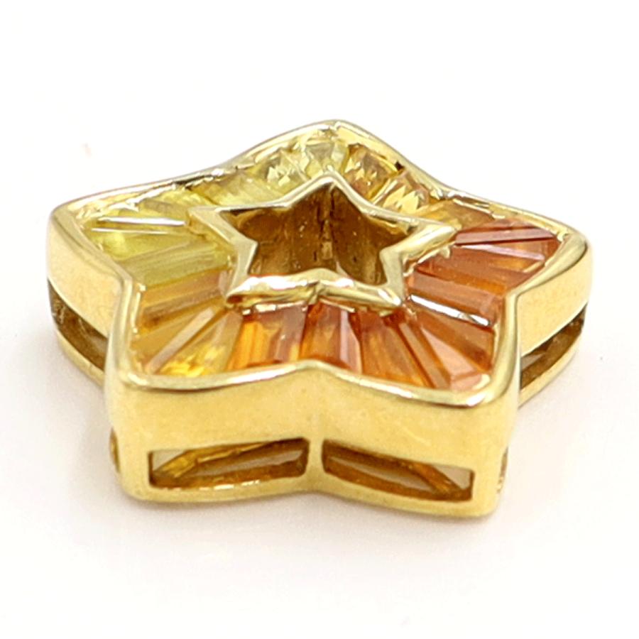 K18トパーズペンダントトップ「スター」　T2.45ct　重量3.86ｇ　星　レディース（中古）