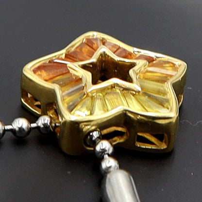 K18トパーズペンダントトップ「スター」　T2.45ct　重量3.86ｇ　星　レディース（中古）