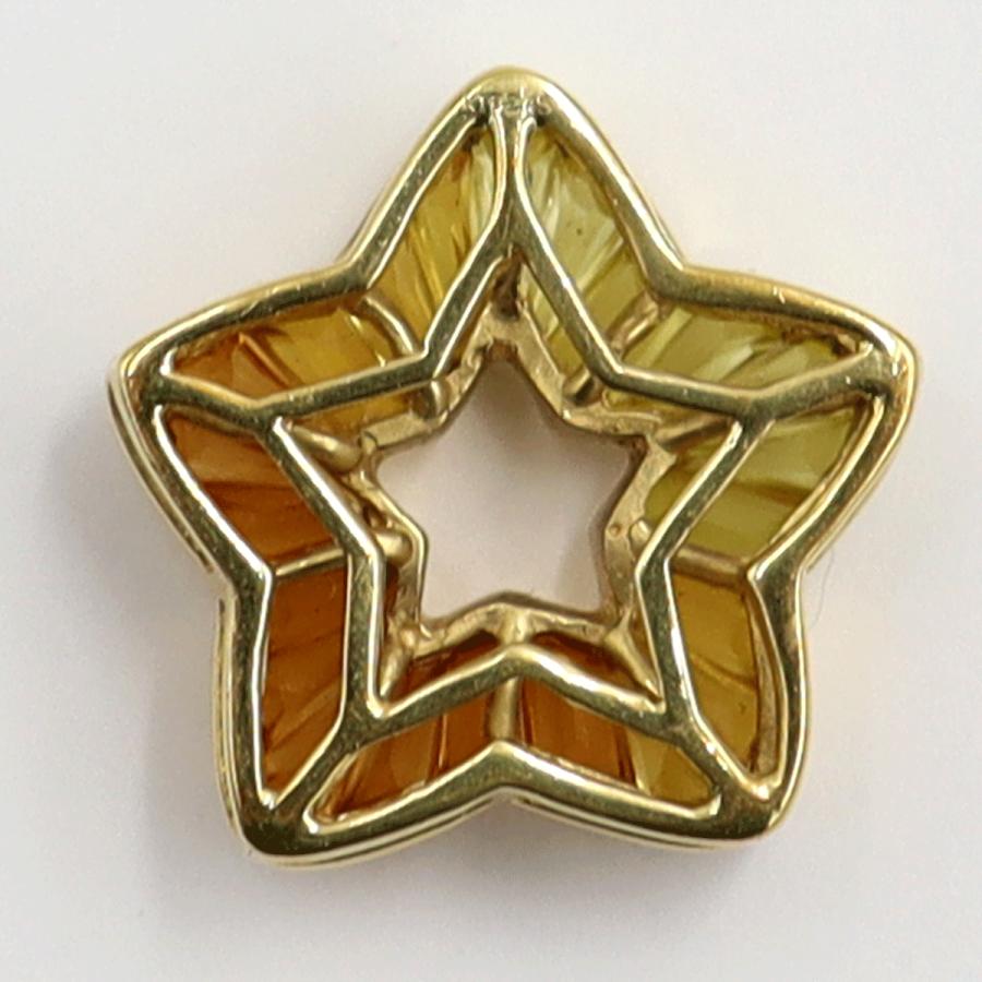 K18トパーズペンダントトップ「スター」　T2.45ct　重量3.86ｇ　星　レディース（中古）