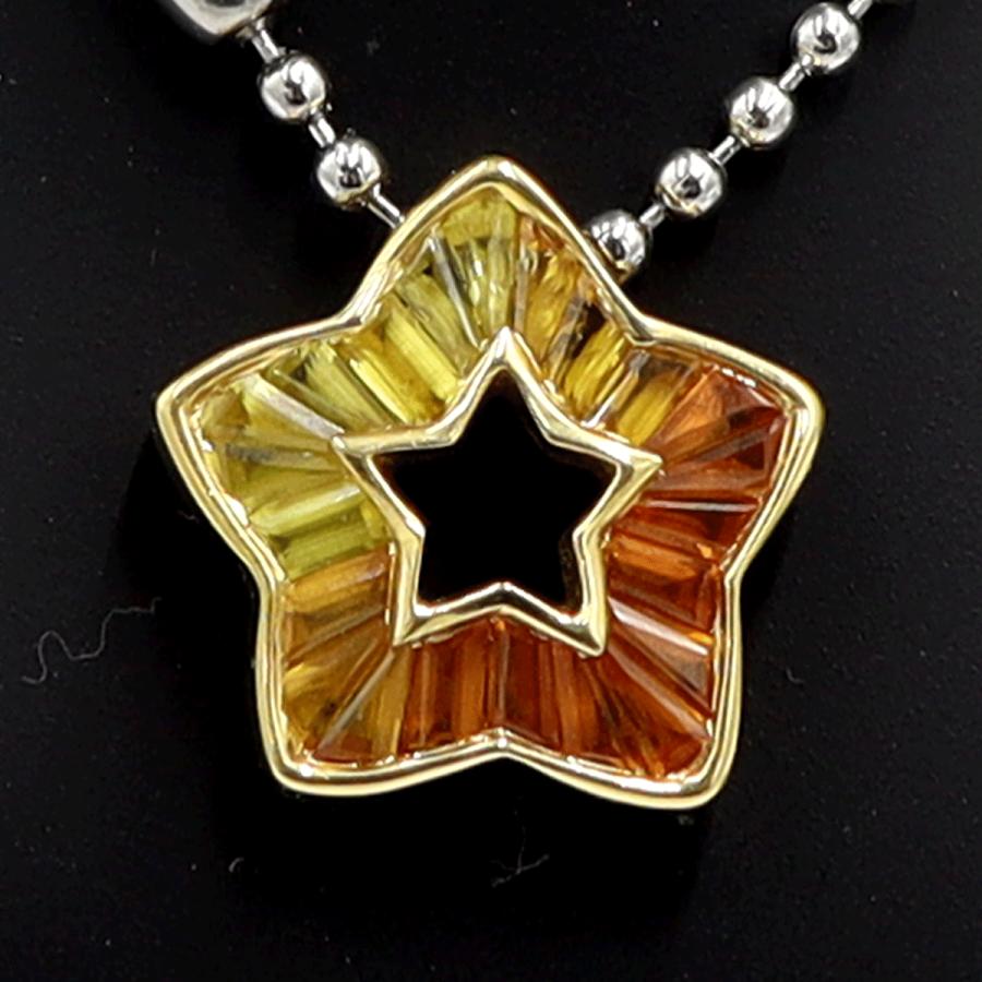 K18トパーズペンダントトップ「スター」　T2.45ct　重量3.86ｇ　星　レディース（中古）