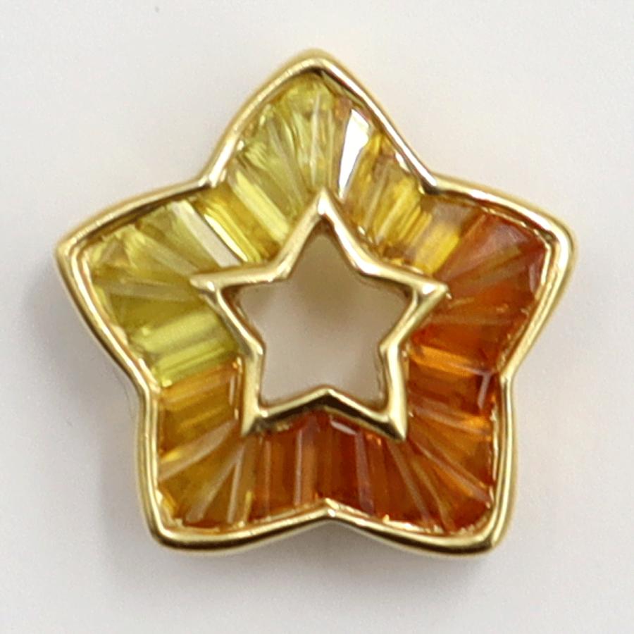 K18トパーズペンダントトップ「スター」　T2.45ct　重量3.86ｇ　星　レディース（中古）