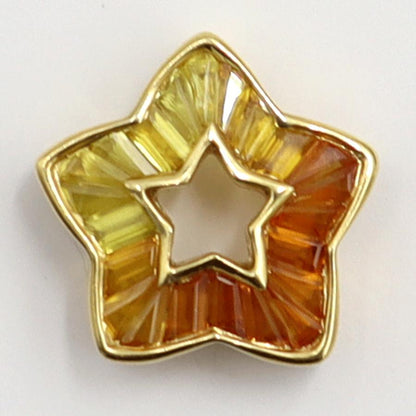 K18トパーズペンダントトップ「スター」　T2.45ct　重量3.86ｇ　星　レディース（中古）