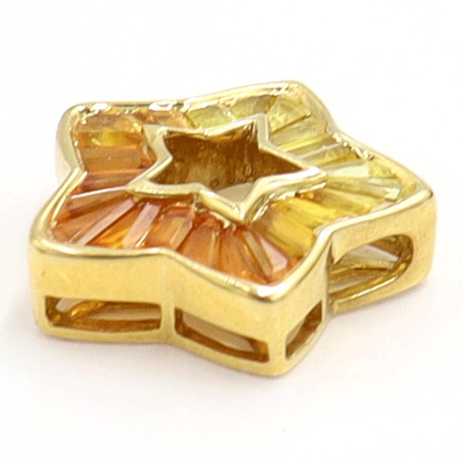 K18トパーズペンダントトップ「スター」　T2.45ct　重量3.86ｇ　星　レディース（中古）