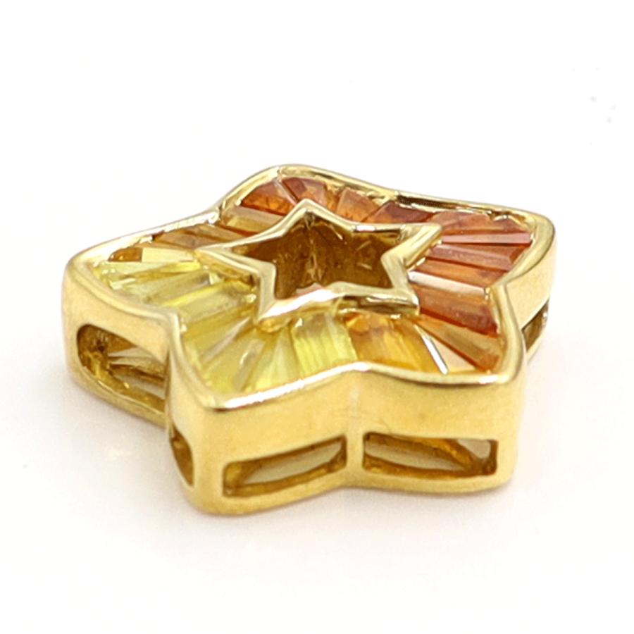 K18トパーズペンダントトップ「スター」　T2.45ct　重量3.86ｇ　星　レディース（中古）