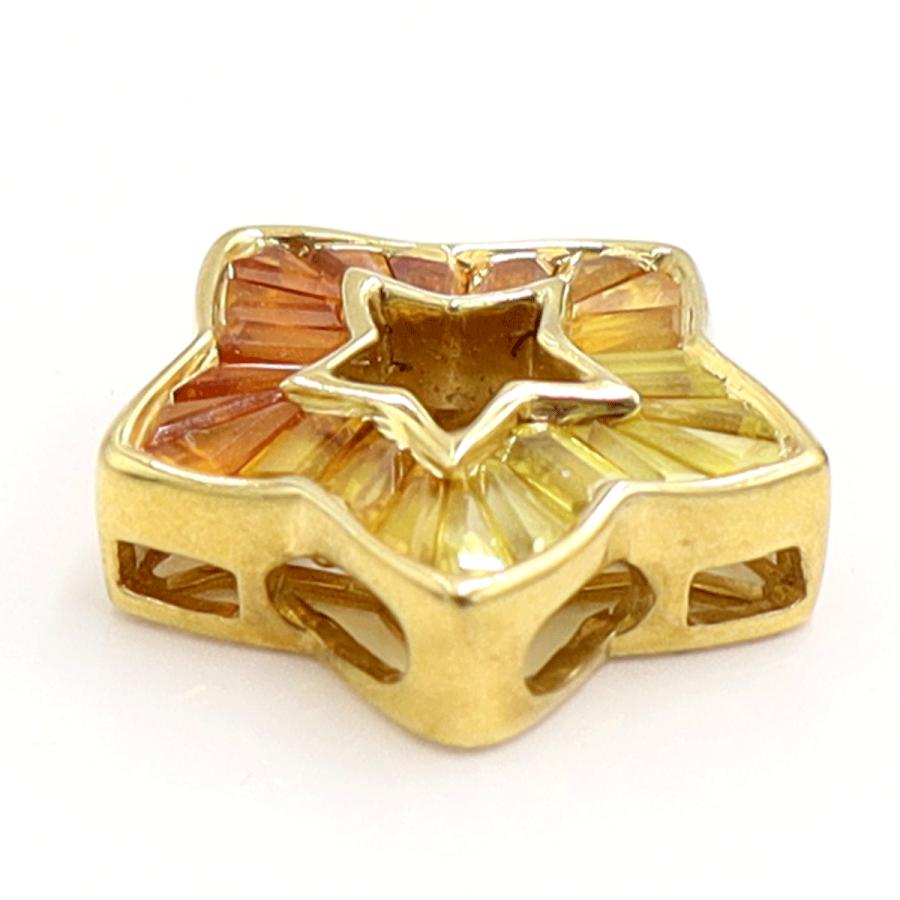 K18トパーズペンダントトップ「スター」　T2.45ct　重量3.86ｇ　星　レディース（中古）