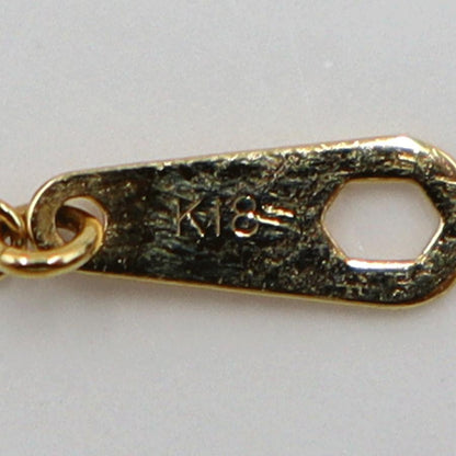 K18ダイヤペンダントネックレス　D0.20ct　D0.13ct　ネック長さ約39cm　重量2.12ｇ(石の重量含む) (中古)